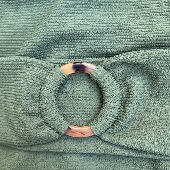 NWOT Montce Olive Micro Scrunch Kim One-Piece - Picture 3 of 6